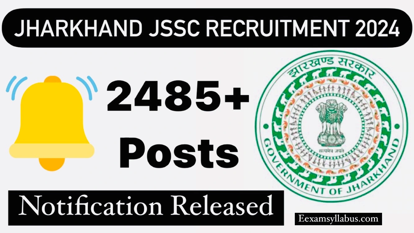 Jharkhand JSSC Recruitment 2024 EEXAMSYLLABUS